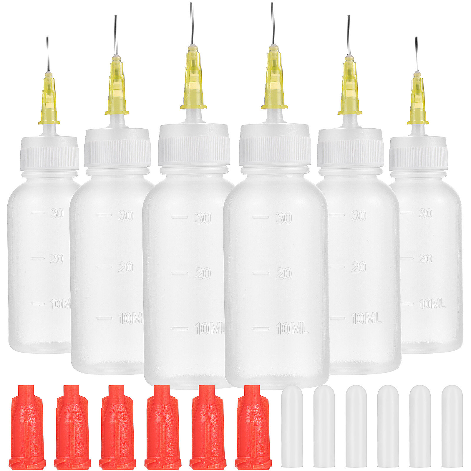 6 Sets of Precision Needle Tip Squeeze Bottles Glue Applicator Bottle Glue  Dropper Bottle 